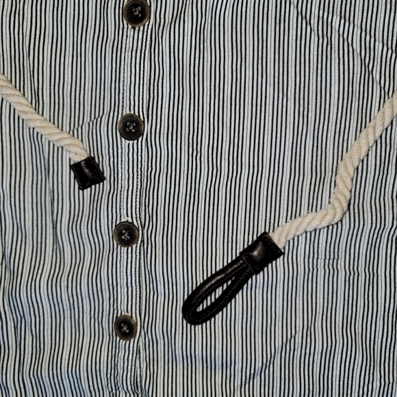 Sanctuary Striped Black and White Button Down Ellis Shirt Dress, Size M - Picture 8 of 12